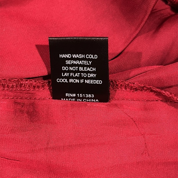 Red blouse - satiny smooth and soft. Great condition! - Picture 6 of 6